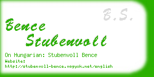 bence stubenvoll business card